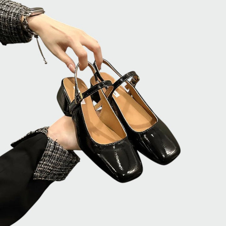 Olivia - Square Tip Mary Jane Shoes