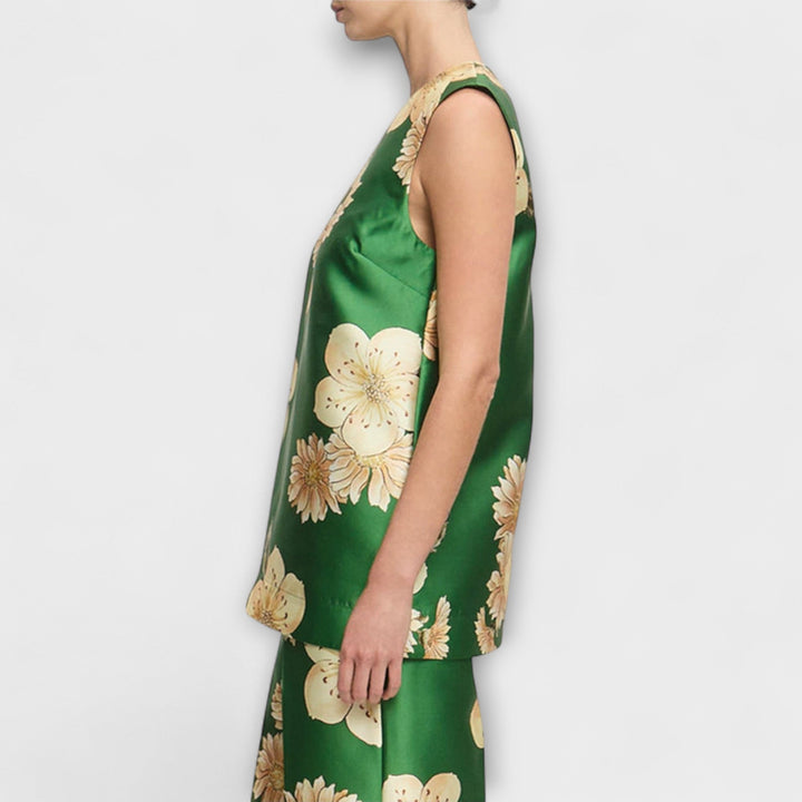 Clea - Sage Sleeveless Pantsuit