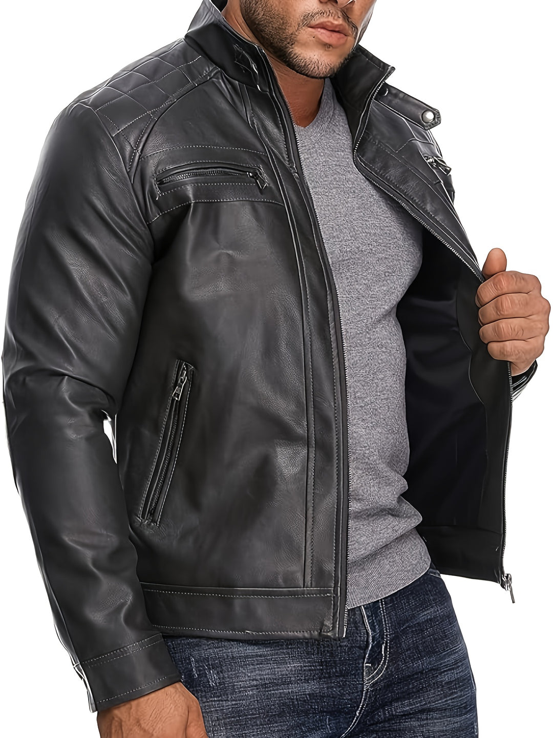 VINCENZO | Men Leather Jacket