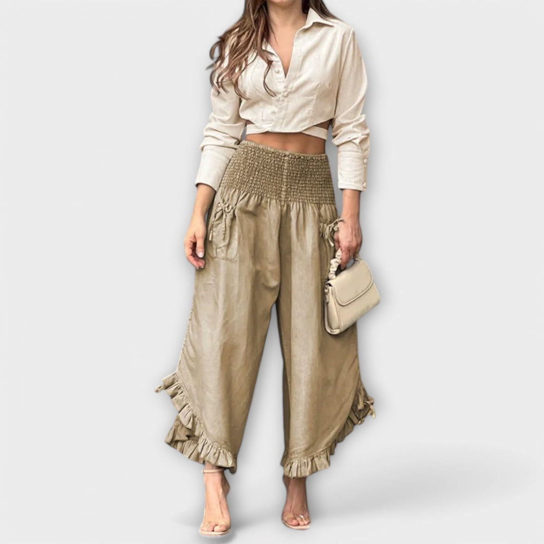 Jaya - Casual Linen Pants with Fashionable Pleats