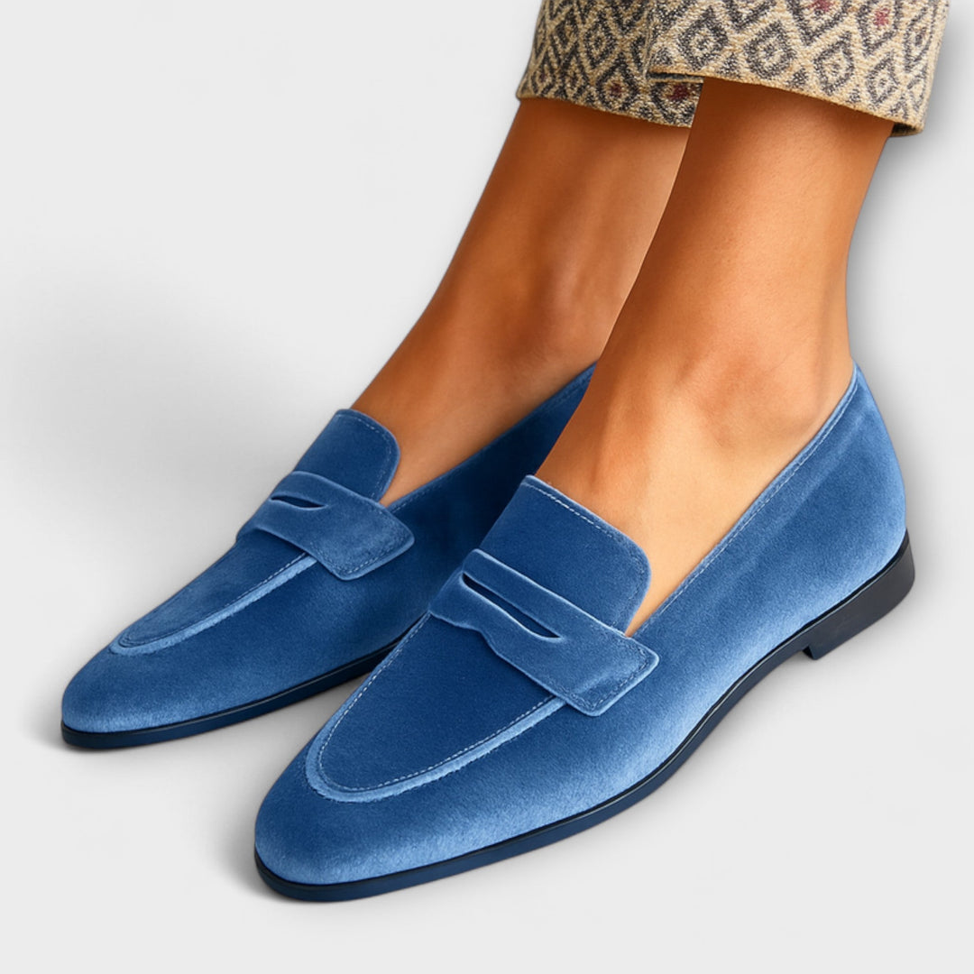 Louise | Soft Velour Slip-Ons