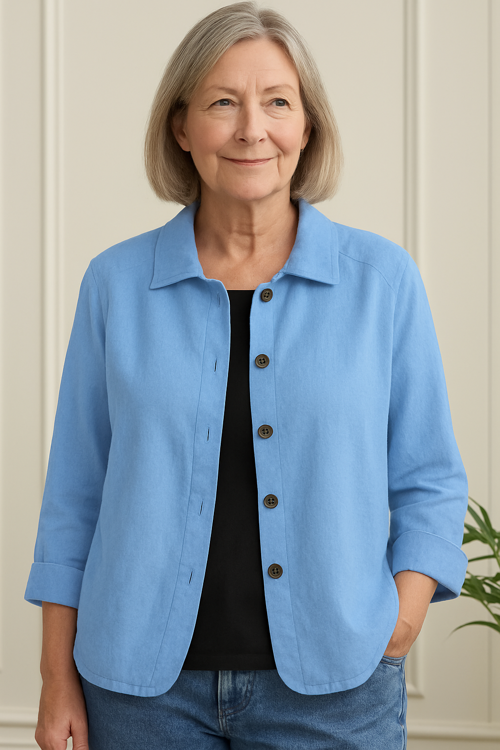 Marilla | Light shirt jacket in a linen blend