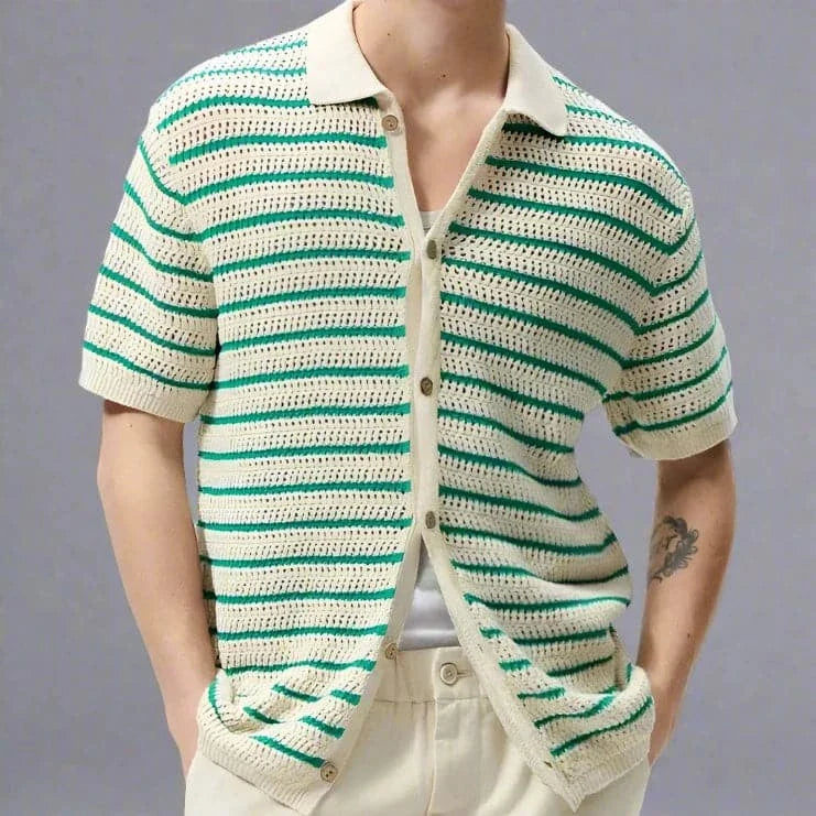 Hollow Breathable Knitted T-shirt