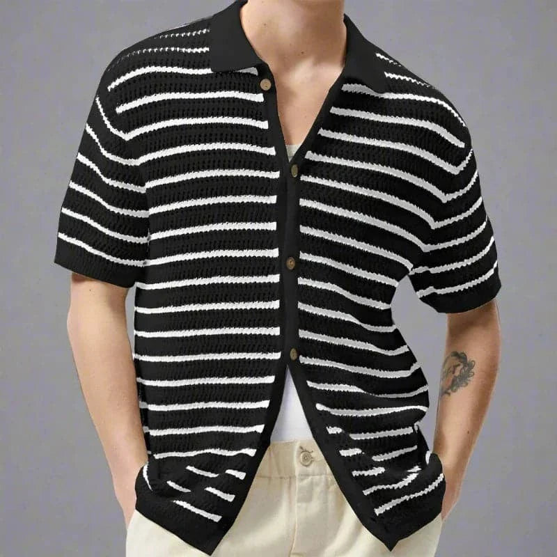 Hollow Breathable Knitted T-shirt