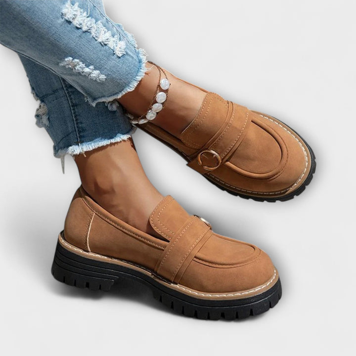 Lora | Casual Moccasins with Round Toe