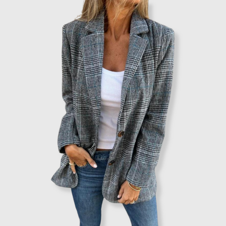 Brenda | Elegant Blazer with Check Pattern