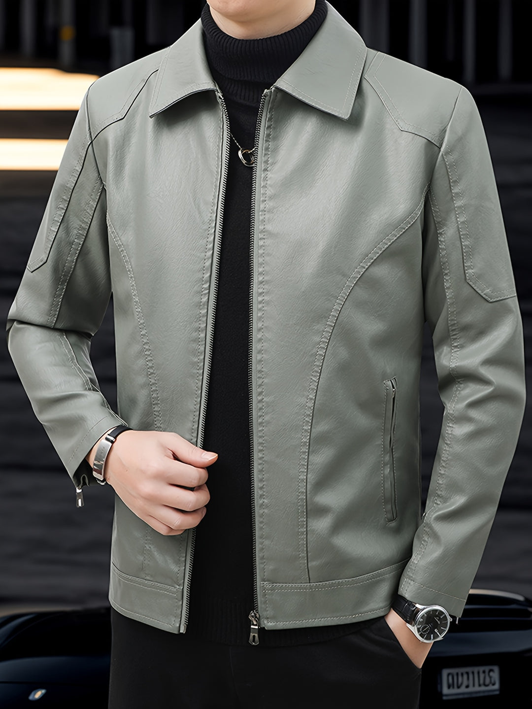 RENZO | Men Leather Jacket