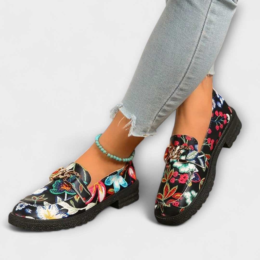 Orla | Multicolor Loafers with Floral Pattern