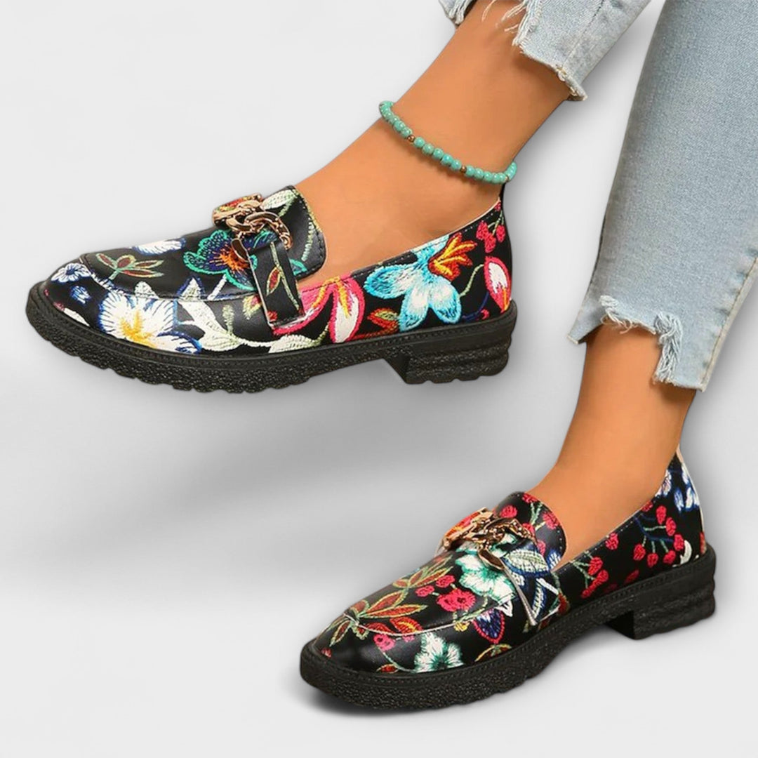 Orla | Multicolor Loafers with Floral Pattern