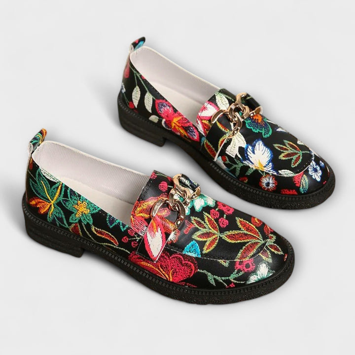 Orla | Multicolor Loafers with Floral Pattern