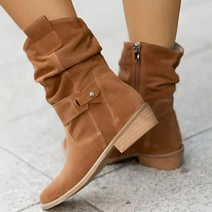 FRANCINCE | LOW HEEL ANKLE BOOTS